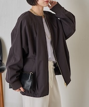 裾タックコクーンブルゾン