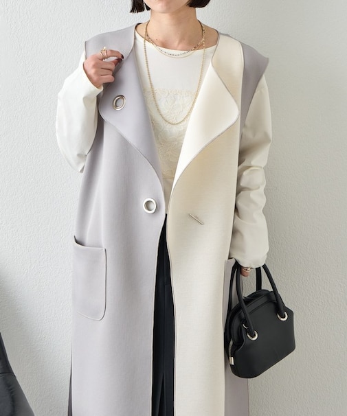 バーボタンワッフルジレ