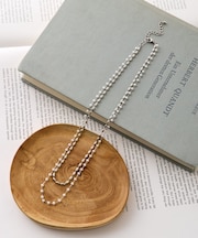 パールボールチェーンネックレス