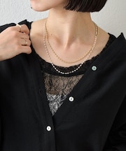 パールボールチェーンネックレス