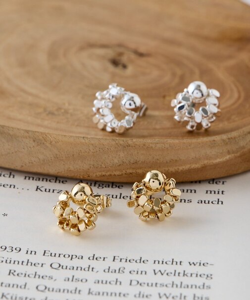 シルバービーズピアス