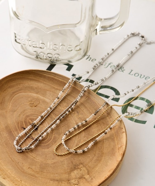 2連ビーズネックレス