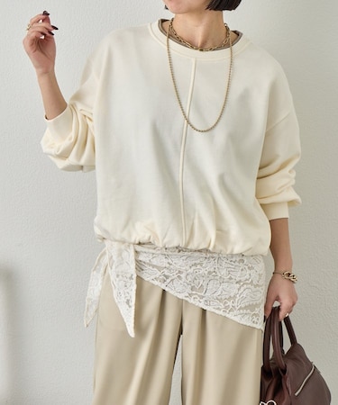 裾バルーンプルオーバー