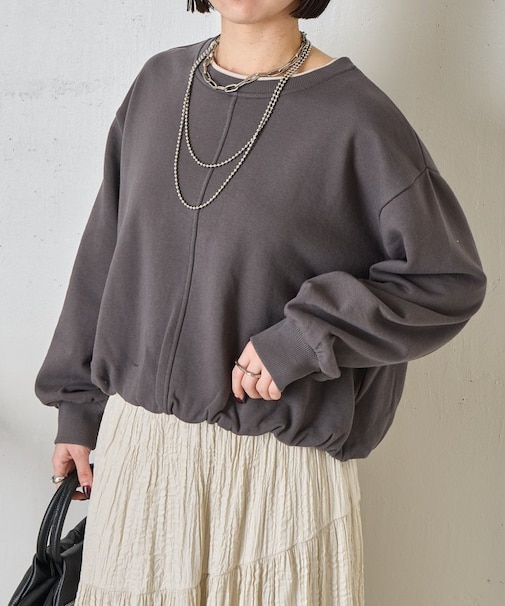 裾バルーンプルオーバー