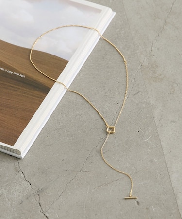 スクエアパーツネックレス