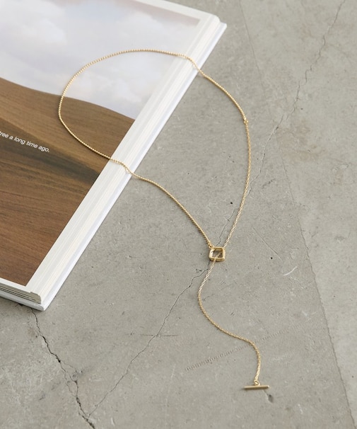 スクエアパーツネックレス