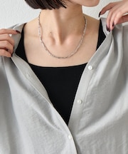 ウェーブチェーンネックレス