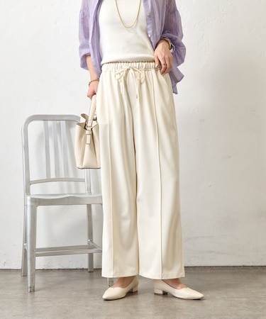 レイヤード風トロミパンツ