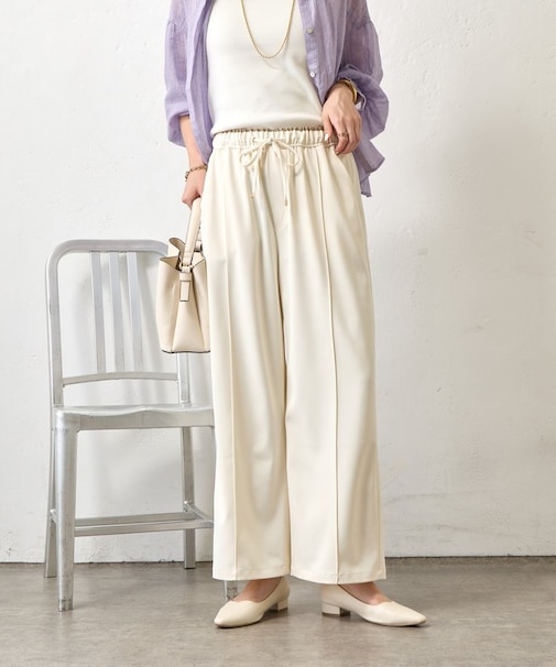 レイヤード風トロミパンツ