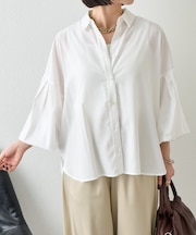 袖タックドルマンシャツ