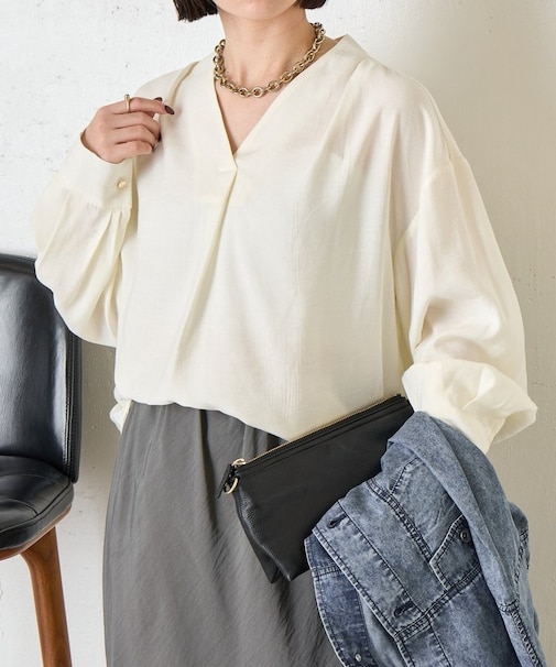 ワンタックプルオーバーシャツ