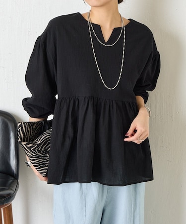 ヨウリュウペプラムブラウス