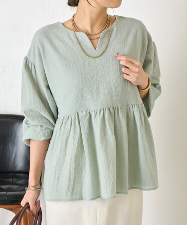 ヨウリュウペプラムブラウス