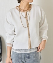 シアーラインスポンジカーディガン