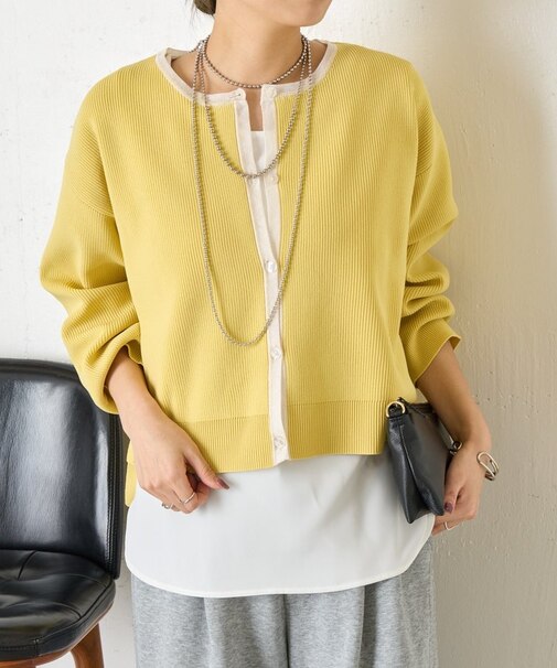 シアーラインスポンジカーディガン