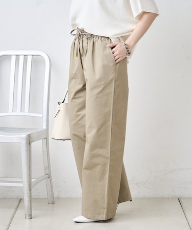 サテン切替イージーパンツ