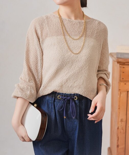 ペーパーヤーンルーズニット