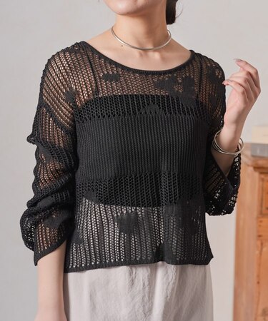 フラワーメッシュニット