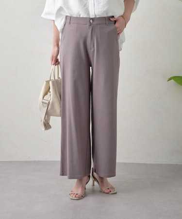 ストレッチワイドストレートパンツ