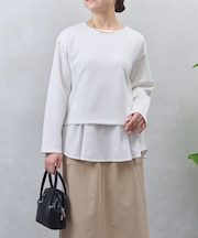 バックファスナーレイヤードカットソー