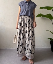 リバーシブルリーフスカート