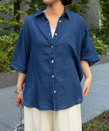 シアーデニムドルマンシャツ