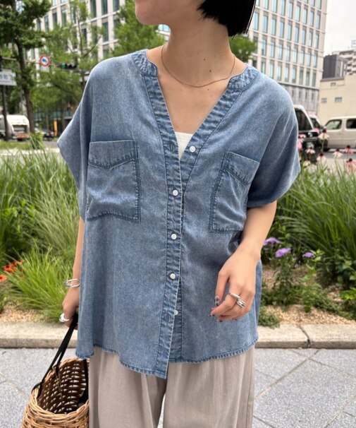 テンセルフレンチシャツ