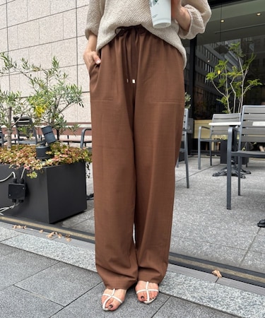パッチポケットイージーパンツ