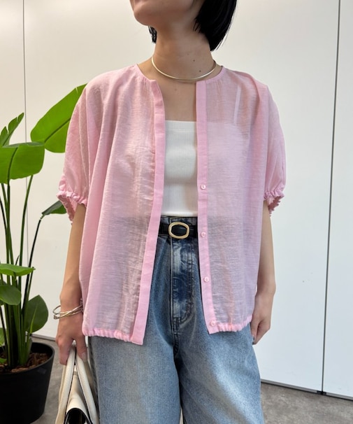 【PalinkA/パリンカ】スラブ5分袖ブラウス