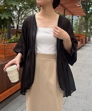 ハーフスリーブシアーブルゾン