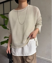 裾シアータンクトップ