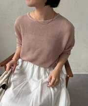 スパンコールメッシュニット