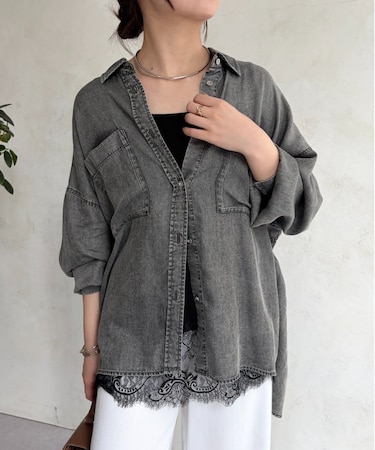 テンセルバックシャーリングシャツ