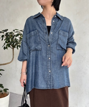 テンセルバックシャーリングシャツ