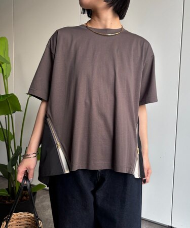 サイドファスナーカットソー