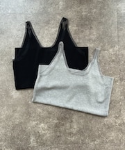 レースネックキャミソール