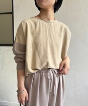 ピーチスキン切替ニット