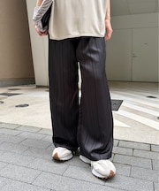サテンストライプパンツ