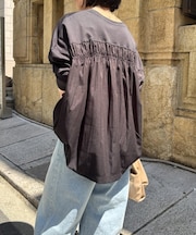 バックギャザー長袖カットソー