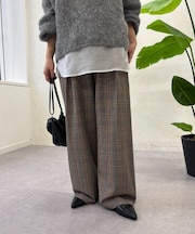 グレンチェックパンツ