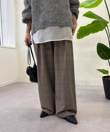グレンチェックパンツ