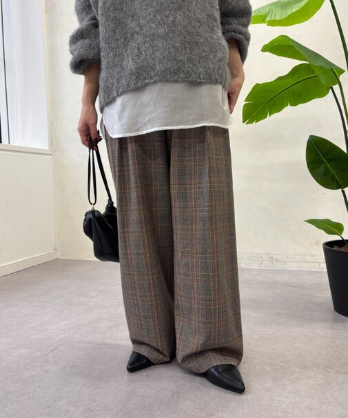 グレンチェックパンツ