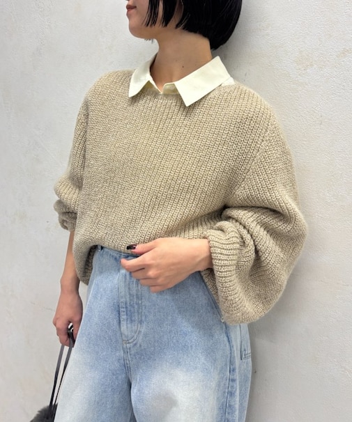 ウール混ペーパーニット