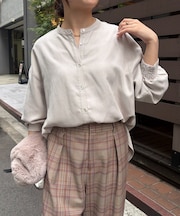 バックラッフルコーデュロイシャツ