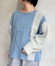 【大人のケーブル編み】フェザーパネルニット