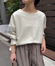 バックファスナースエードカットソー