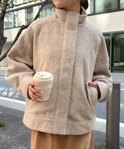 スタンドネックコクーンブルゾン