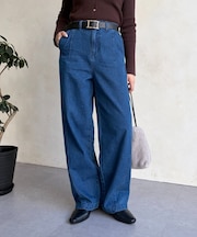 カーブラインデニムパンツ