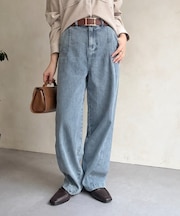 カーブラインデニムパンツ
