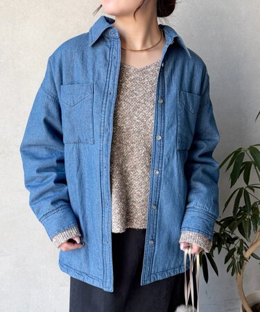 中綿デニムシャツ